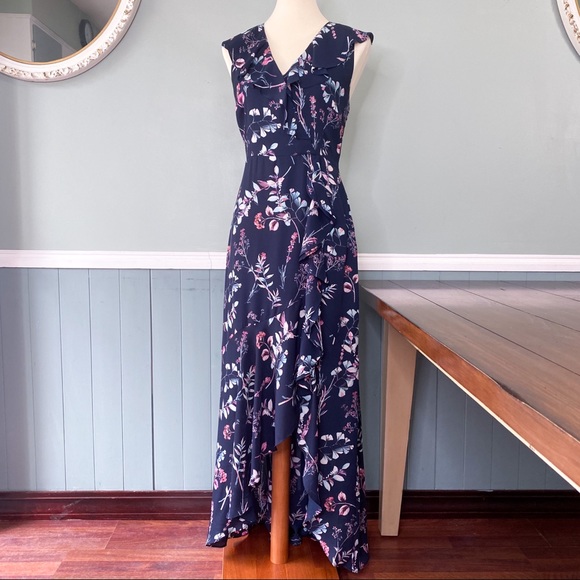 Banana Republic Floral Ruffle-Wrap Maxi Dress, 8 - Picture 5 of 8